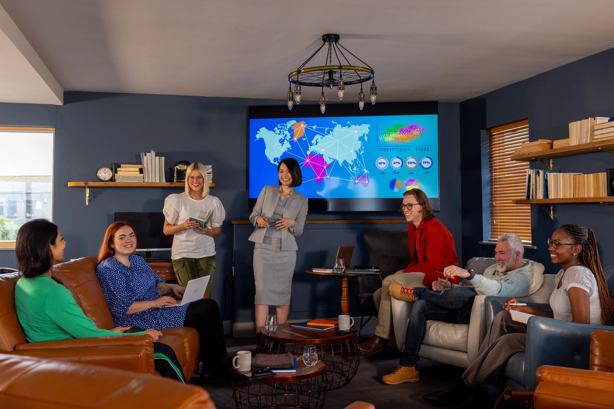 Planning session for a digital content team