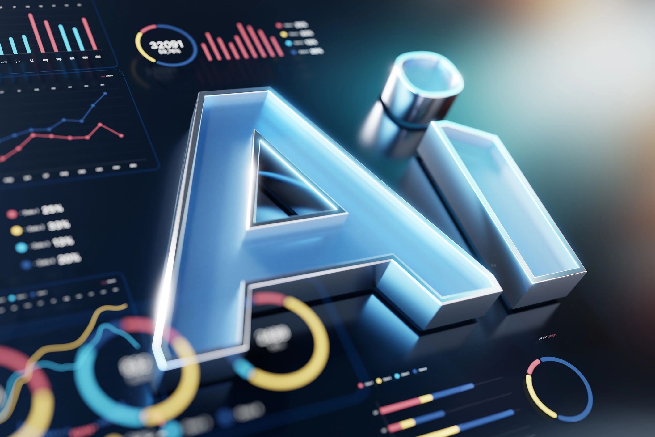 Artificial intelligence dashboard and analytics visual
